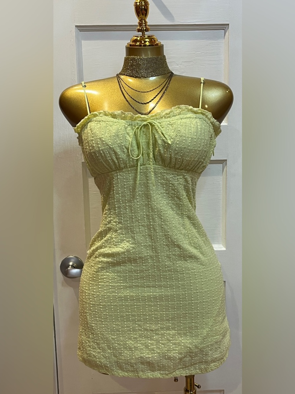 Cotton Candy LA Green Eyelet
Cami Mini Dress - Size S